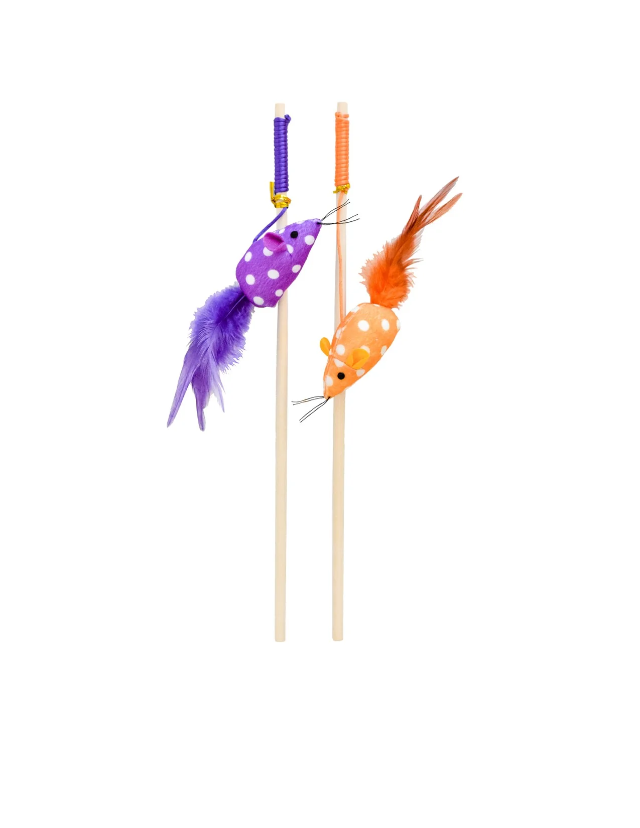 Halloween Cat Wands with Feathers - Pet's Shop
