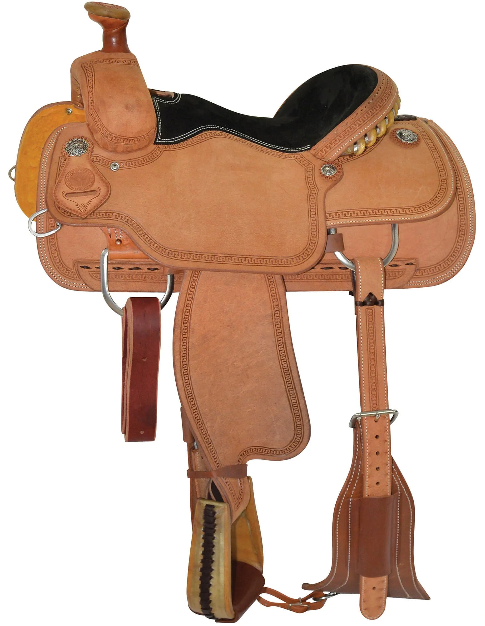 Circle Y Guthrie Select Roping Saddle, Wide, Roughout - Pet's Shop