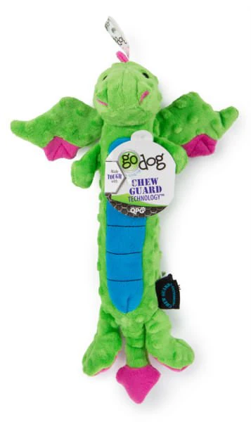 Skinny Green Dragon Dog Toy, Large - Pet's Shop