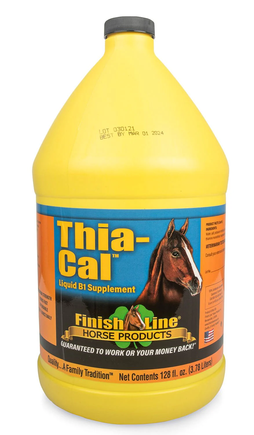 Thia-Cal Liquid B1 for Horses, Gallon - Pet's Shop