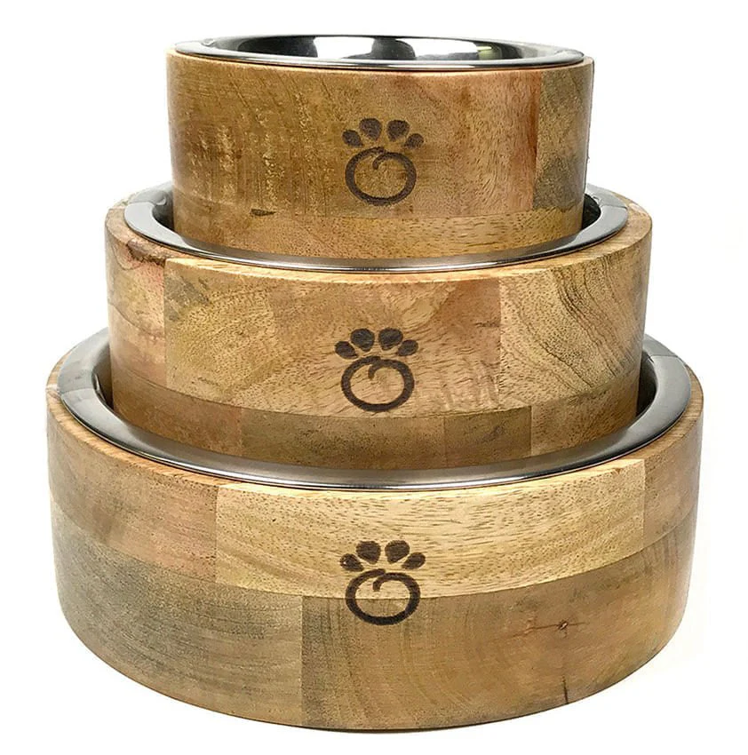 GF Pet Mango Wood Bowl - Pet's Shop