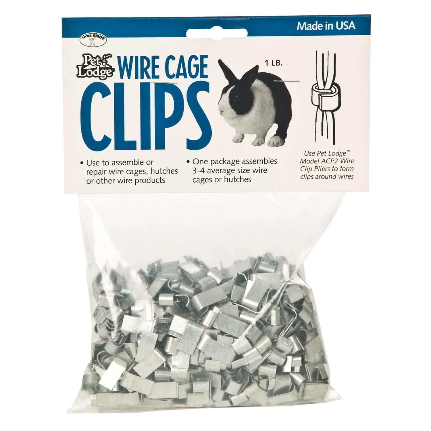 Cage Clips (J Clips), 1 lb pkg - Pet's Shop
