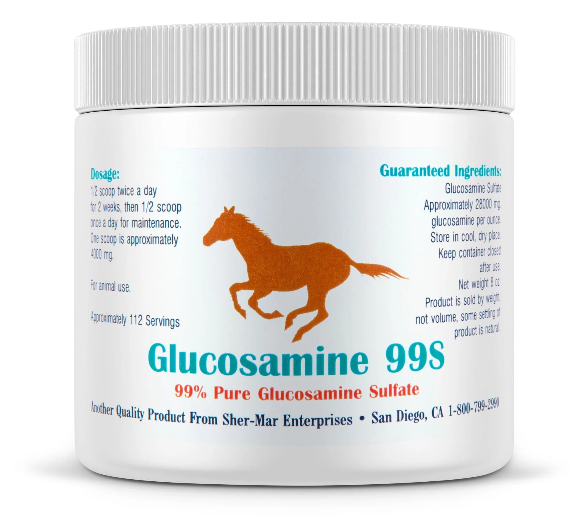 Glucosamine 99S - Glucosamine Sulfate Powder for Horses - Pet's Shop