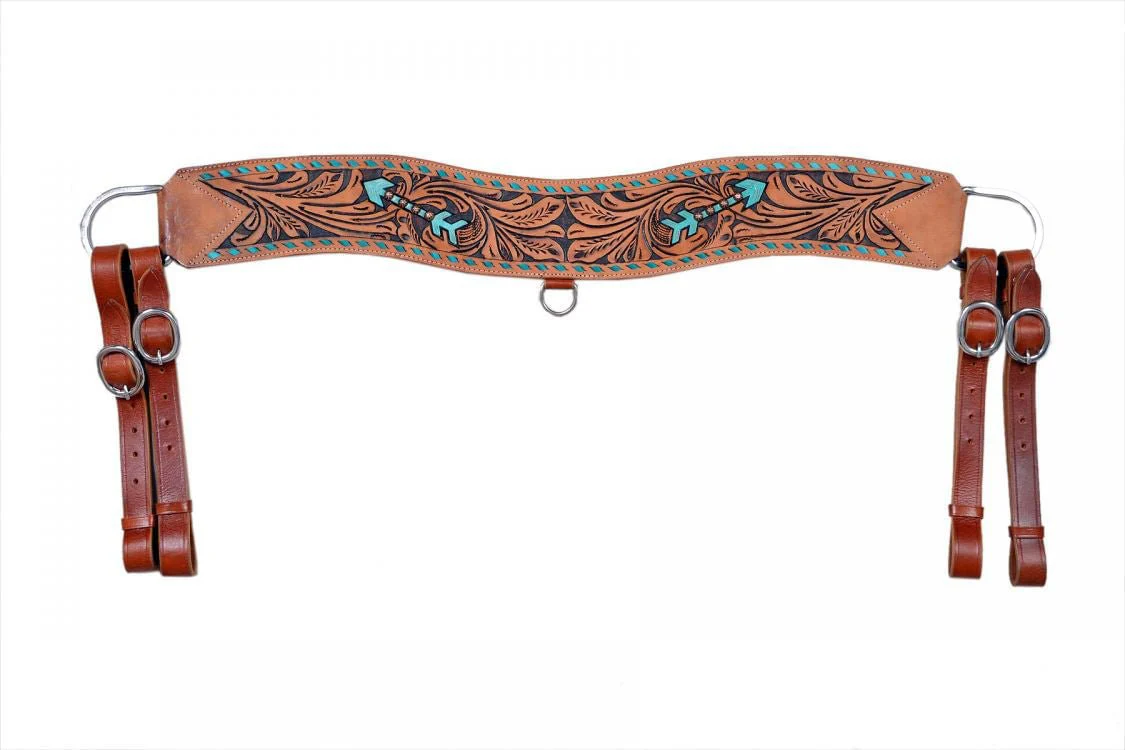 Showman Floral Tooled Tripping Collar - Pet's Shop