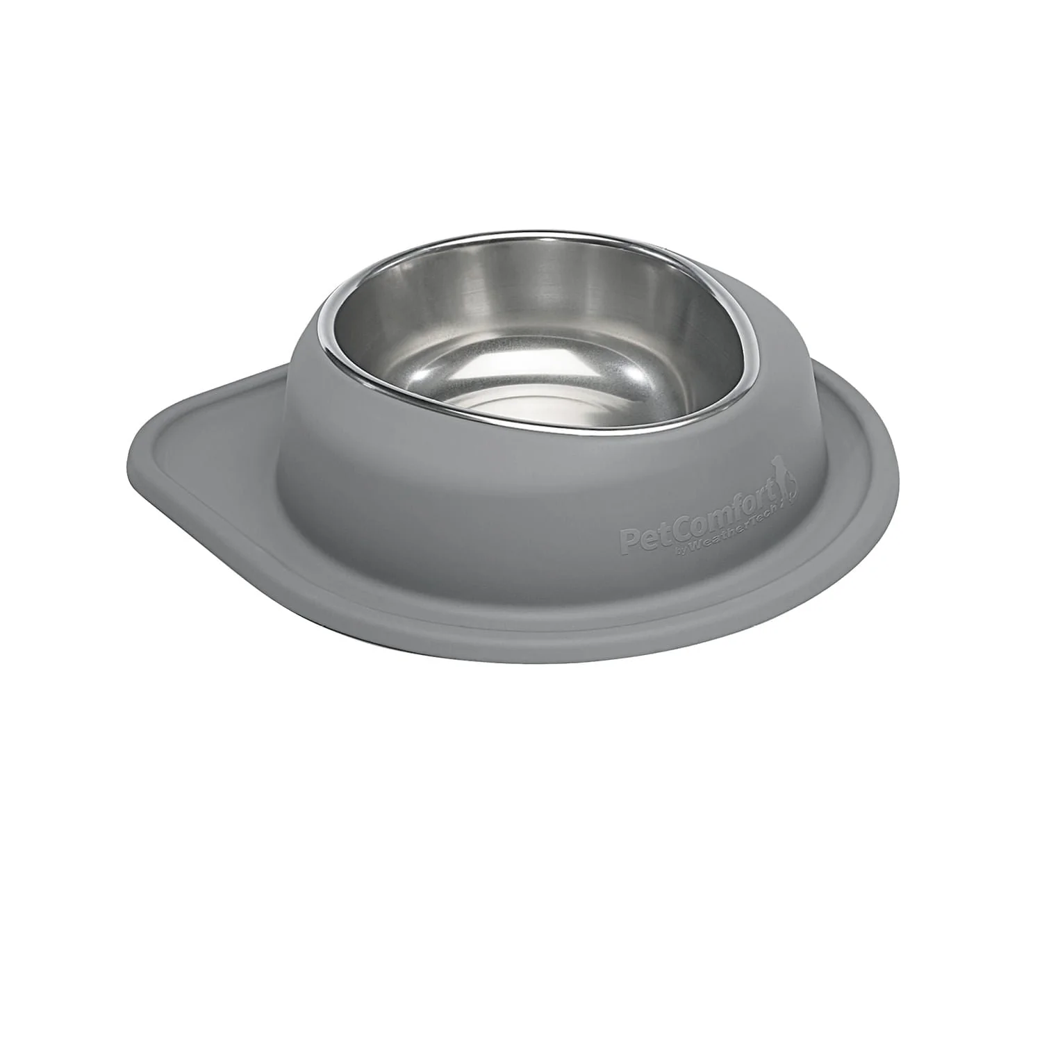 WeatherTech Single Low Pet Feeding System, Stainless Steel - Pet's Shop