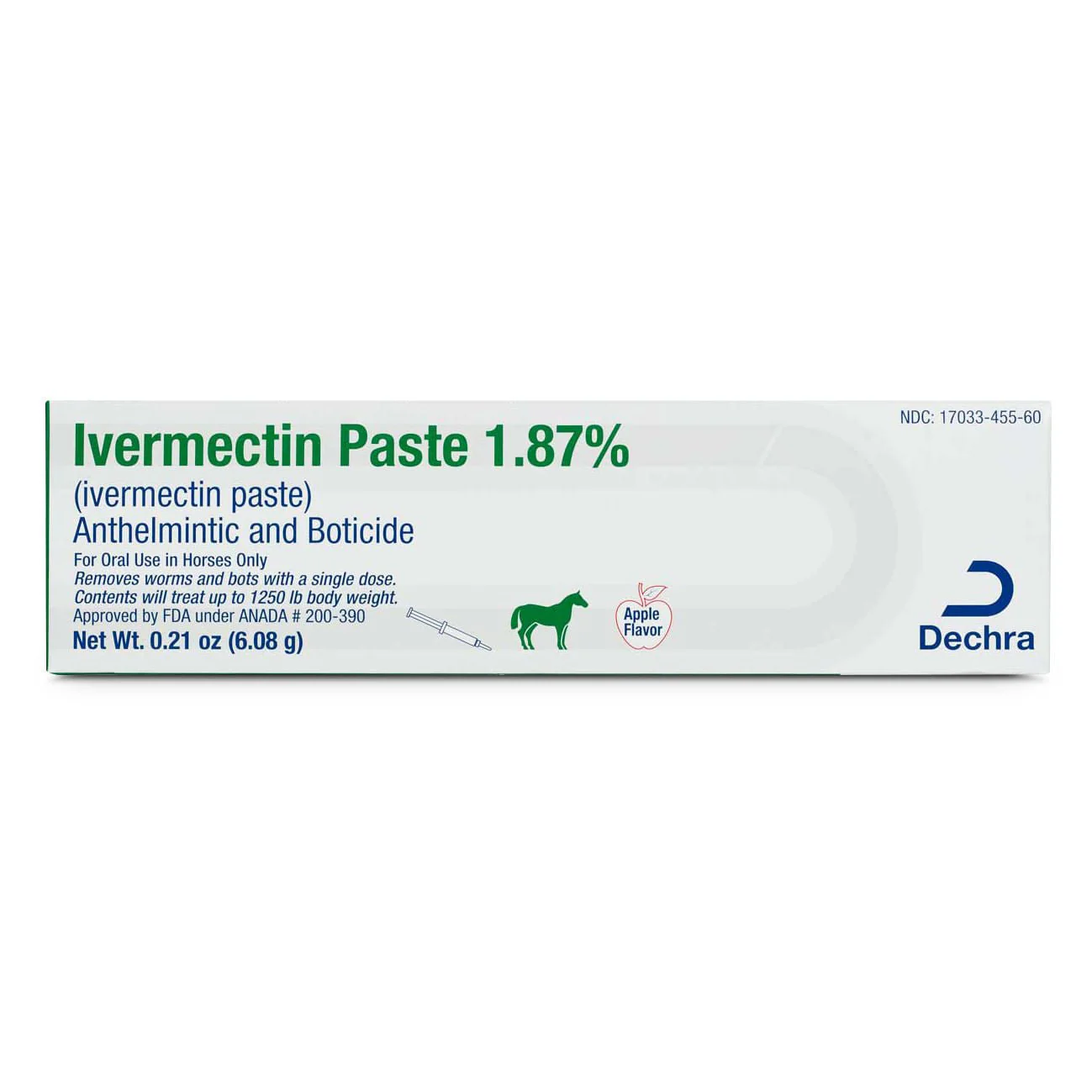 Dechra Ivermectin Paste 1.87% Anthelmintic and Boticide for Horses - Pet's Shop