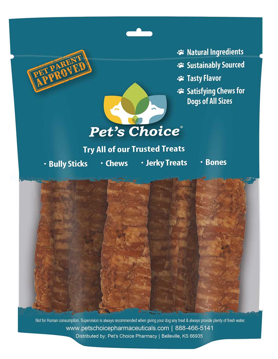 Pet's Choice Beef Trachea Dog Chews, 6