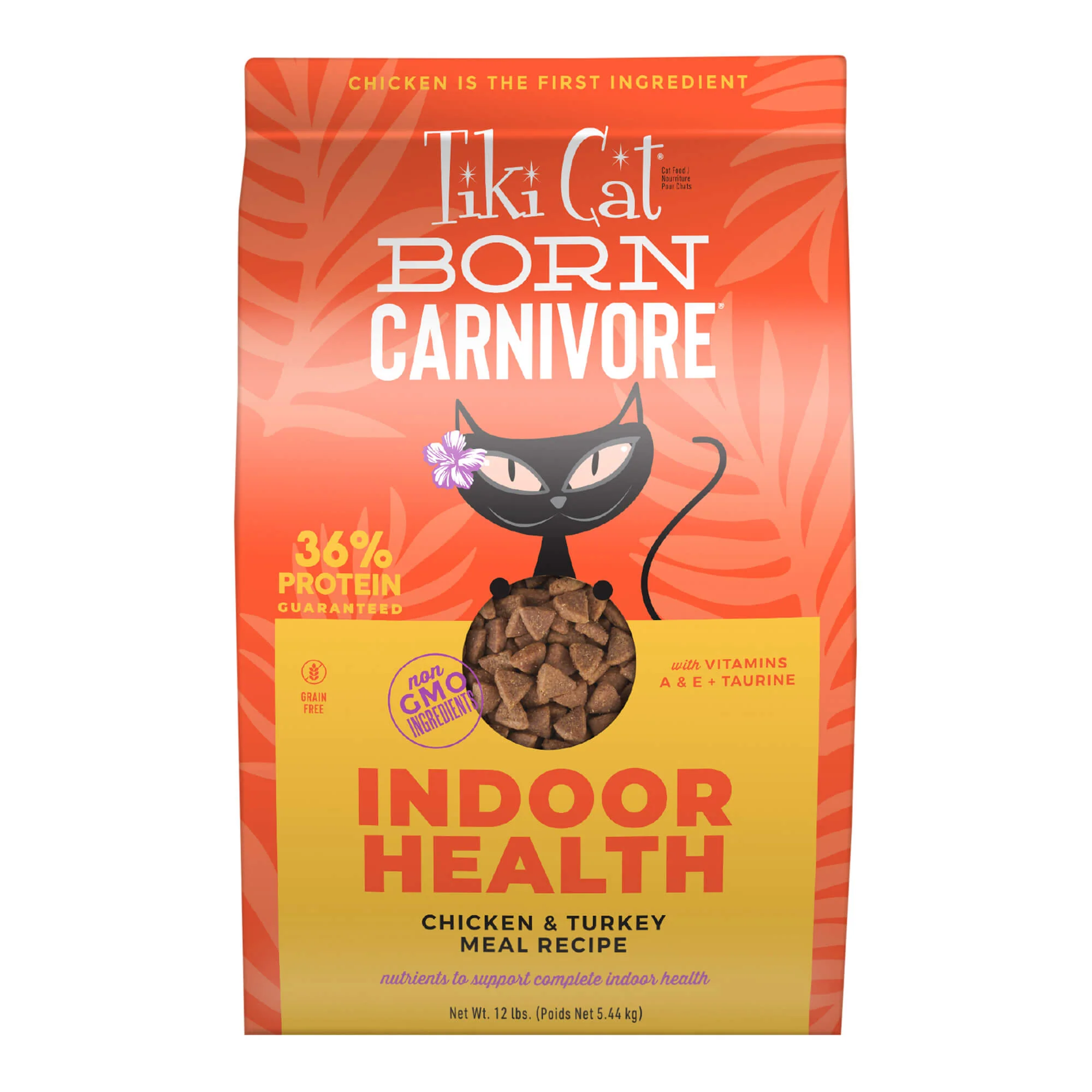 Tiki Cat Born Carnivore Indoor Health Dry Cat Food, Chicken & Turkey Meal - Pet's Shop