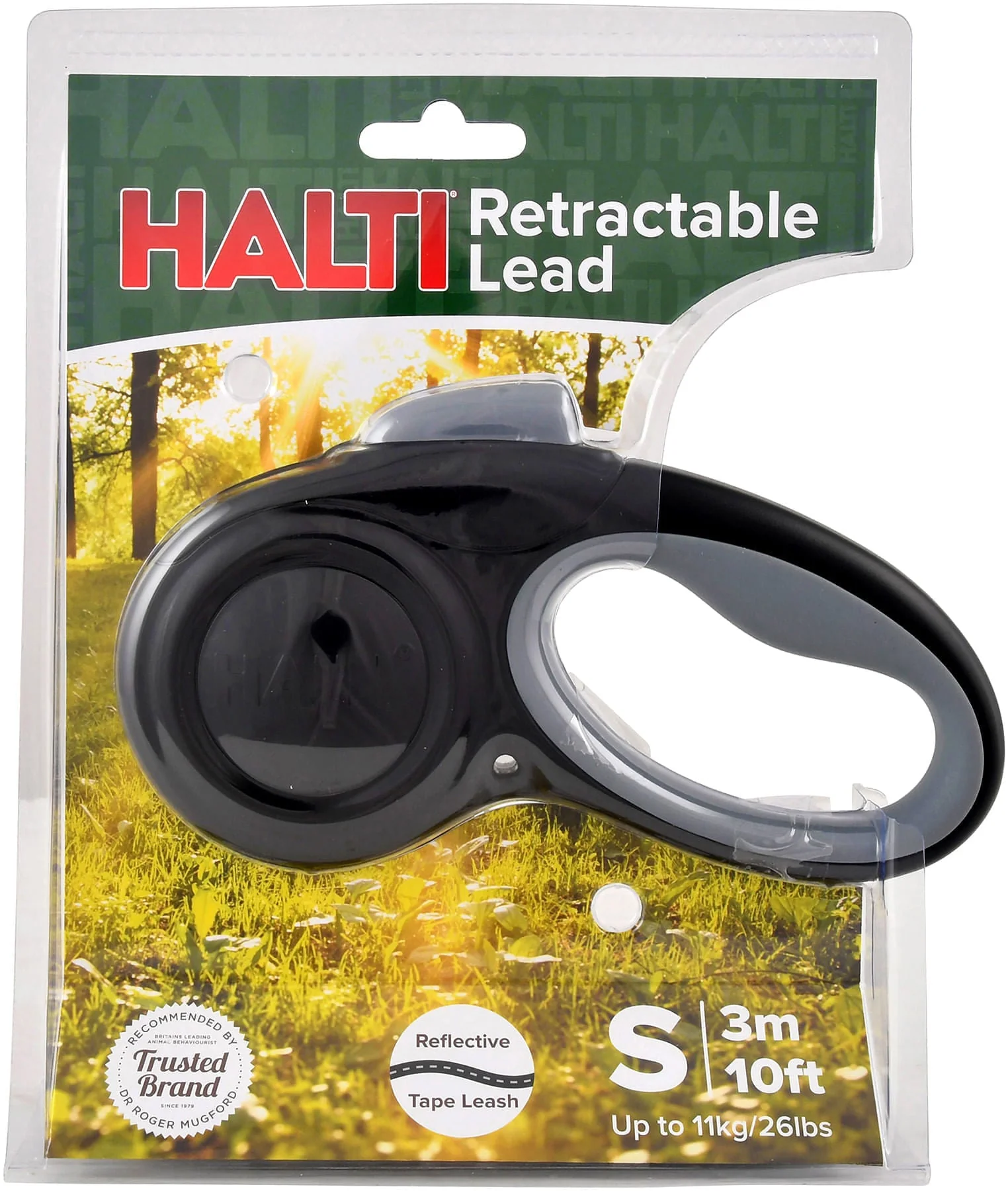 Halti Black & Gray Retractable Lead - Pet's Shop