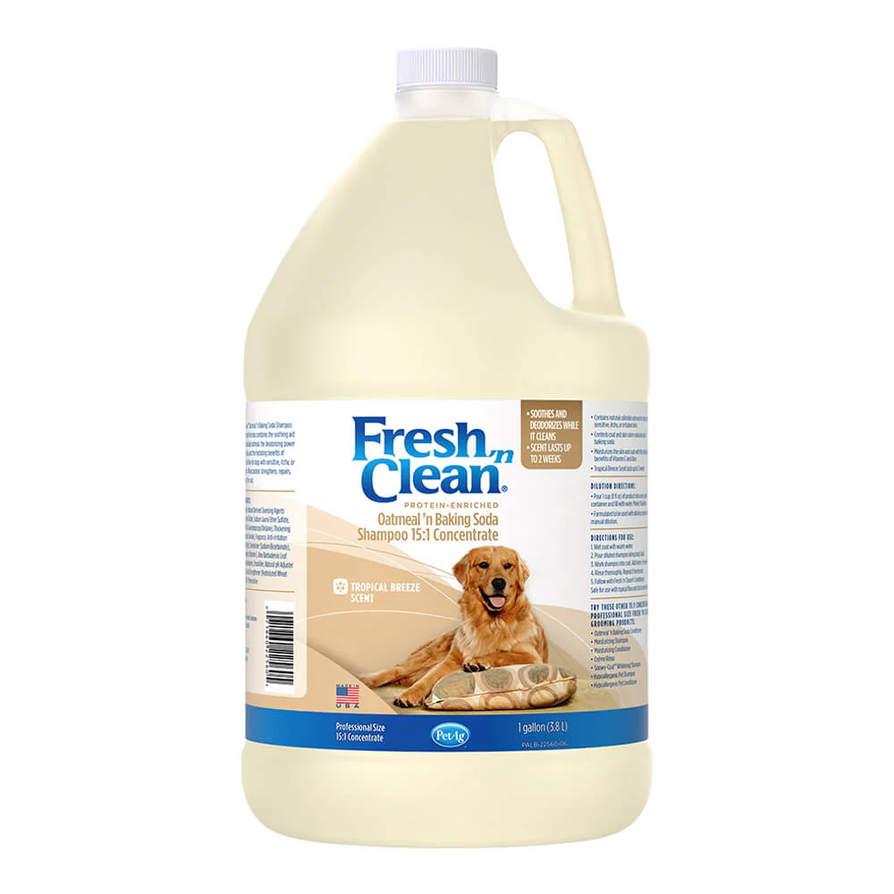 Fresh 'n Clean Oatmeal 'n Baking Soda Protein-Enriched Dog Shampoo, 15:1 Concentrate - Pet's Shop