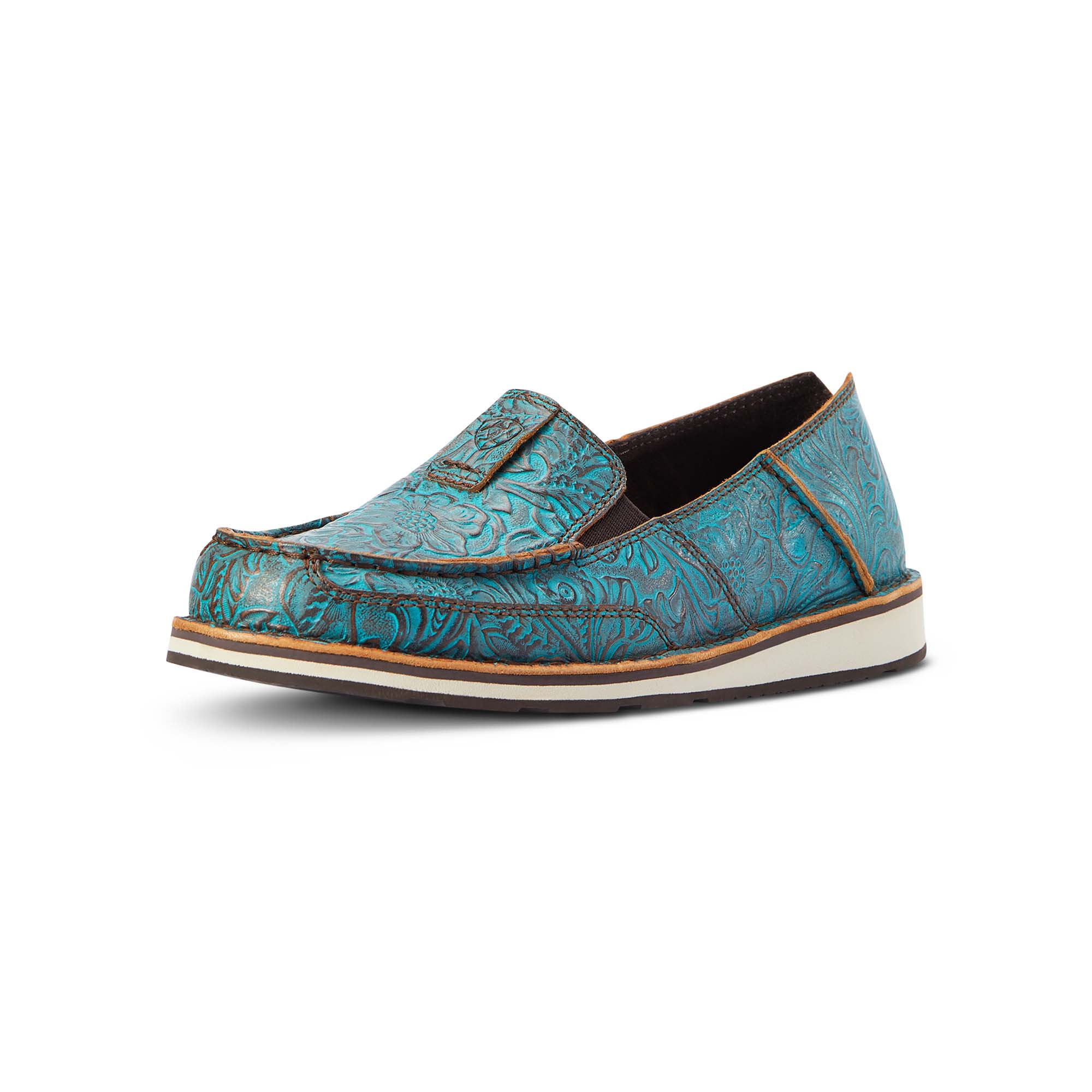 Ariat Women's Cruiser, Brushed Turquoise Floral Embossed - Pet's Shop