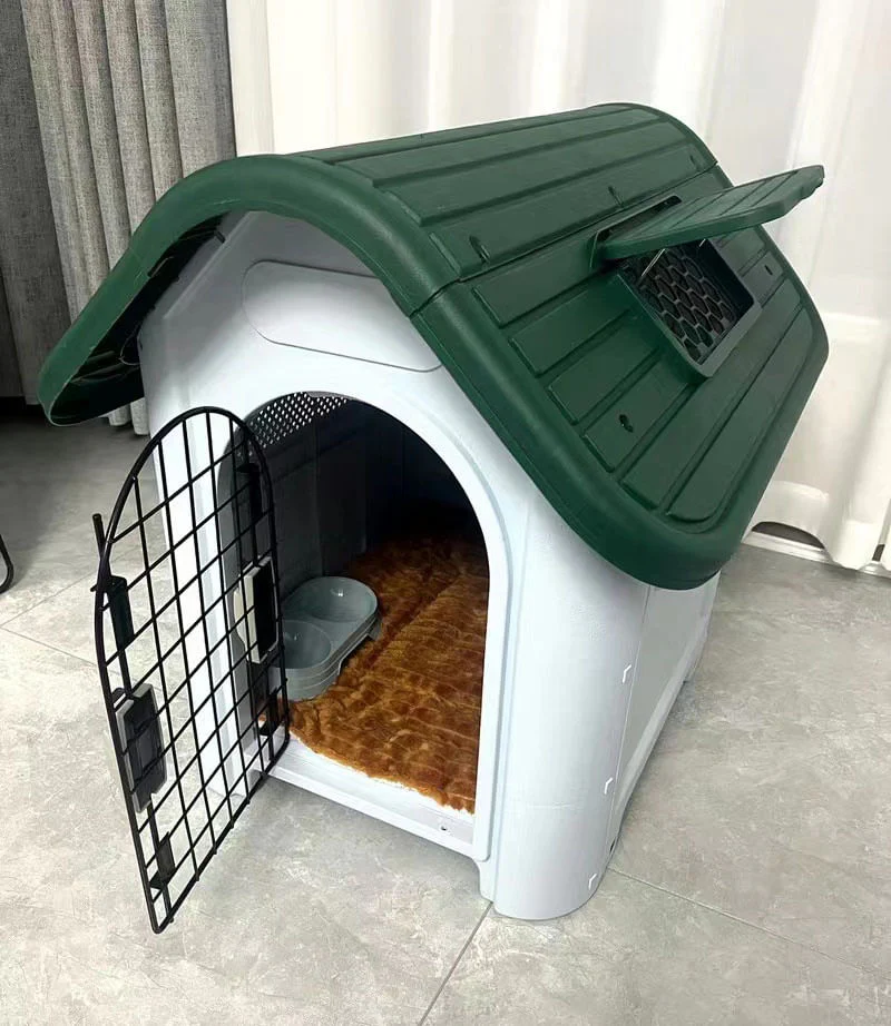 Green Roof Dog House with Air vent - Pet's Shop