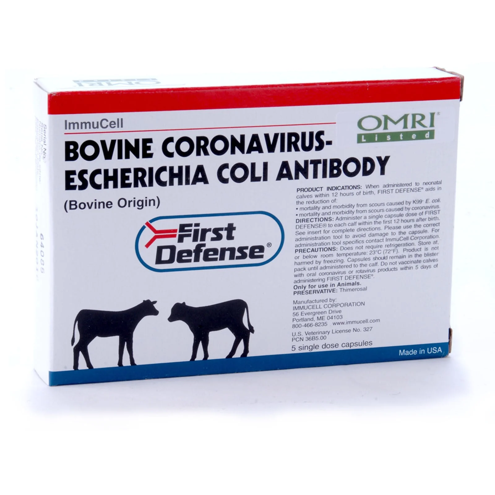 First Defense Capsules for Scours, box of 5 - Pet's Shop