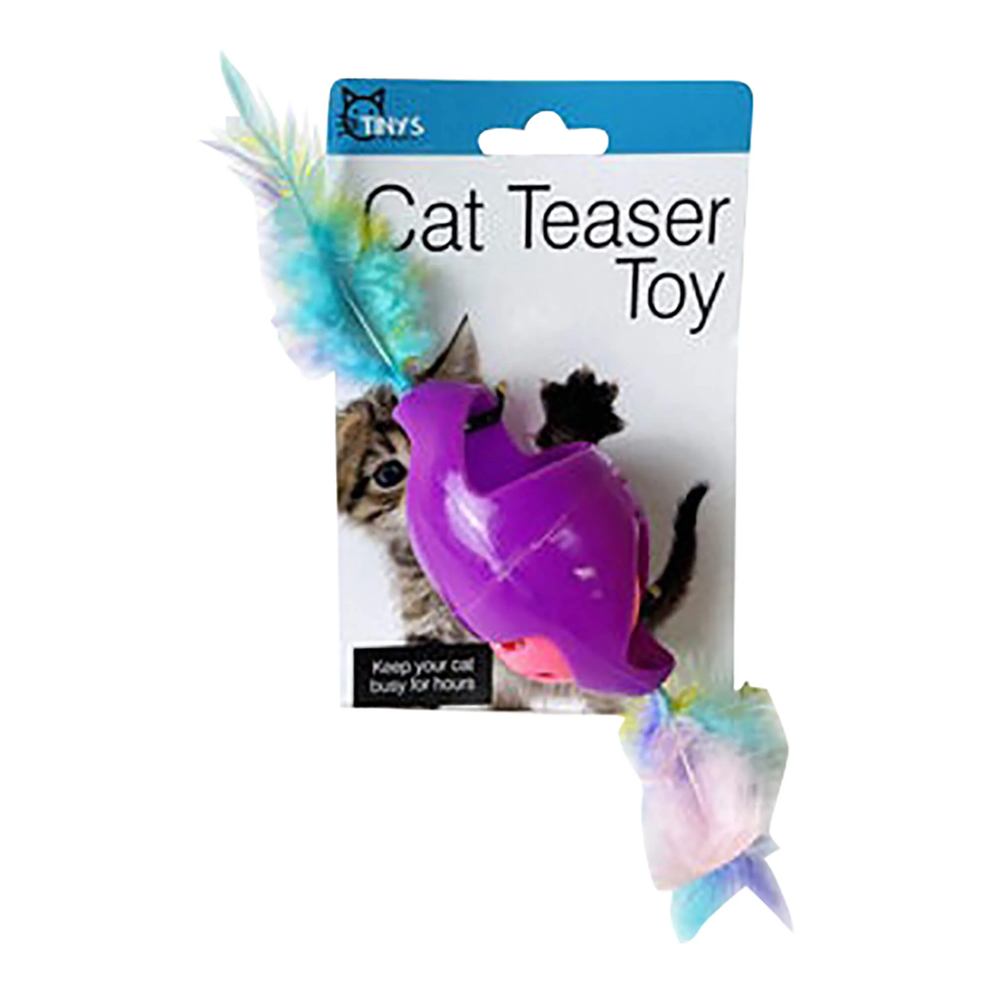 Cat Jingle Rolling Toy with Feather - Pet's Shop
