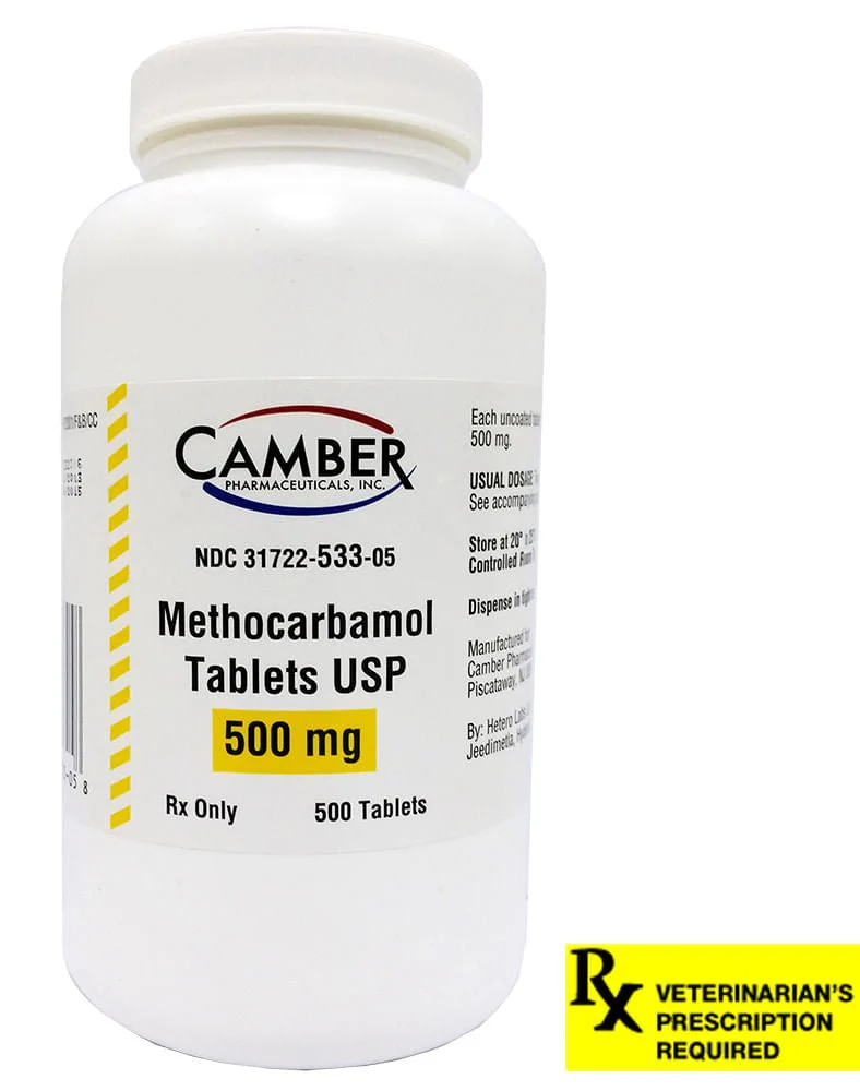 Rx Methocarbamol (Generic) Tablets for Dogs, Cats, & Horses - Pet's Shop