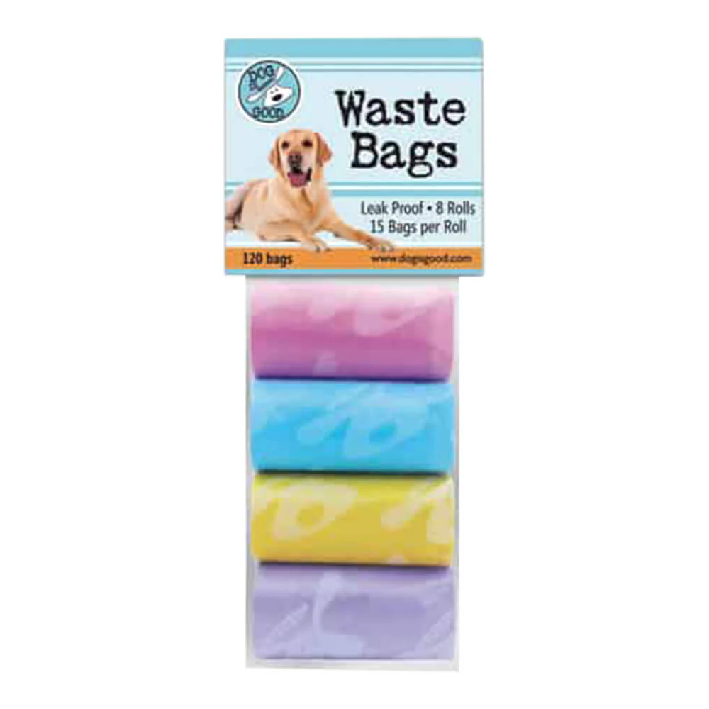 Dog is Good Pet Waste Bags Pastels, 8 Roll Pack - Pet's Shop