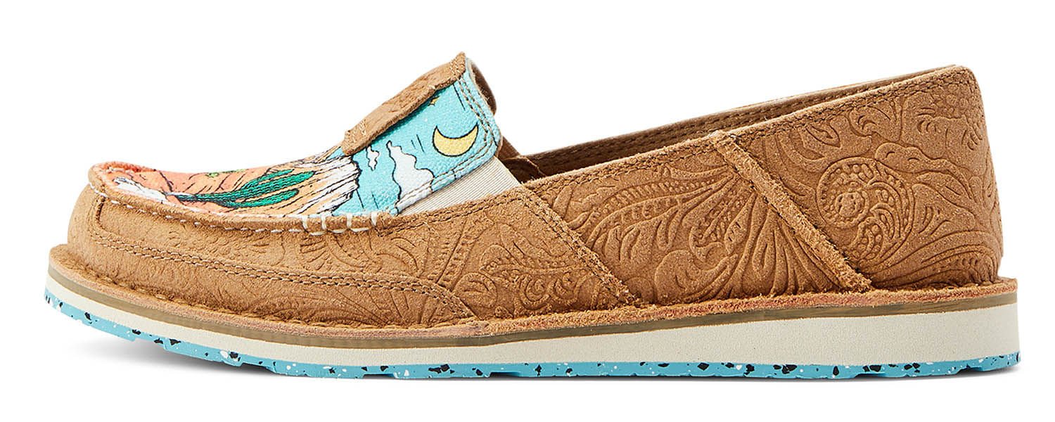 Ariat Women's Cruiser, Tan Suede Emboss/Arizona Skies - Pet's Shop