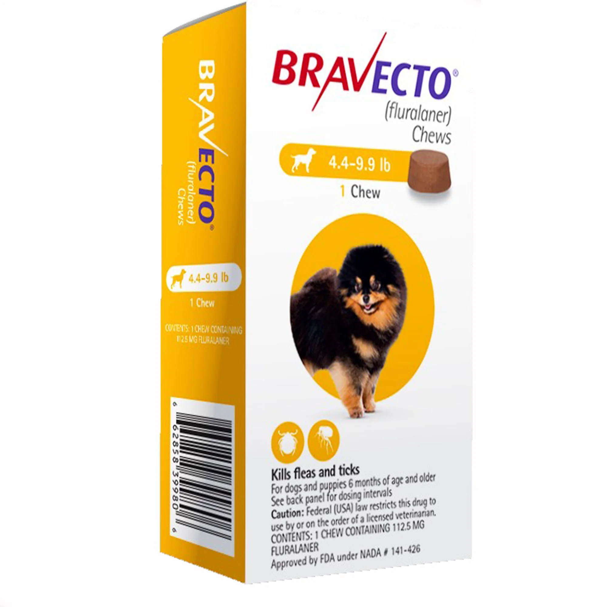 Bravecto Chews for Dogs (Fluralaner), 1 Chew - Pet's Shop
