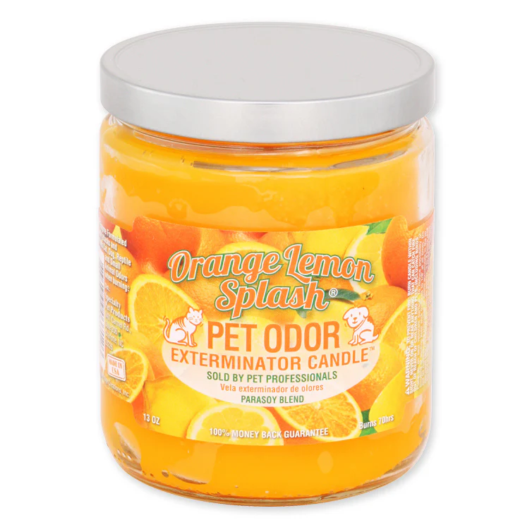 Pet Odor Exterminator Candle, Orange Lemon Splash, 13 oz - Pet's Shop