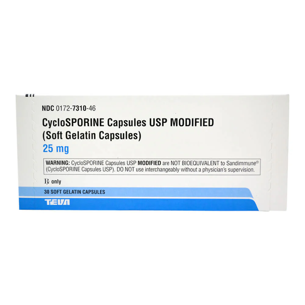 Rx CycloSPORINE Capsules modified for Dogs & Cats, 30 Gel Capsules - Pet's Shop