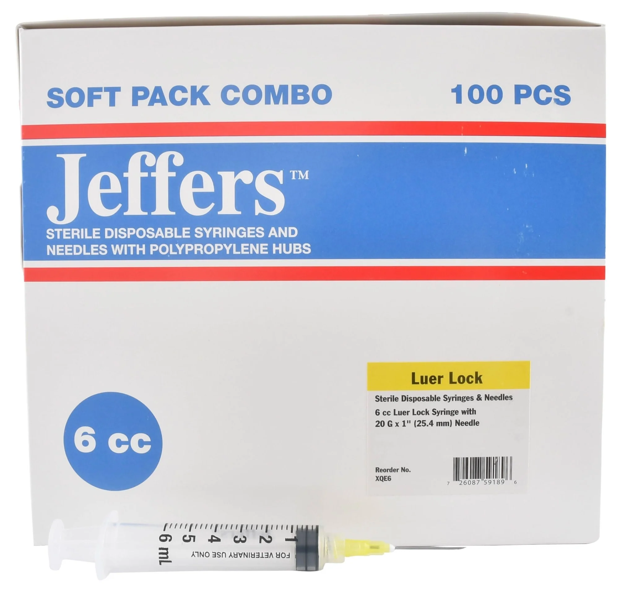 Luer Lock Syringe/Needle Combo, Box of 100 - Pet's Shop