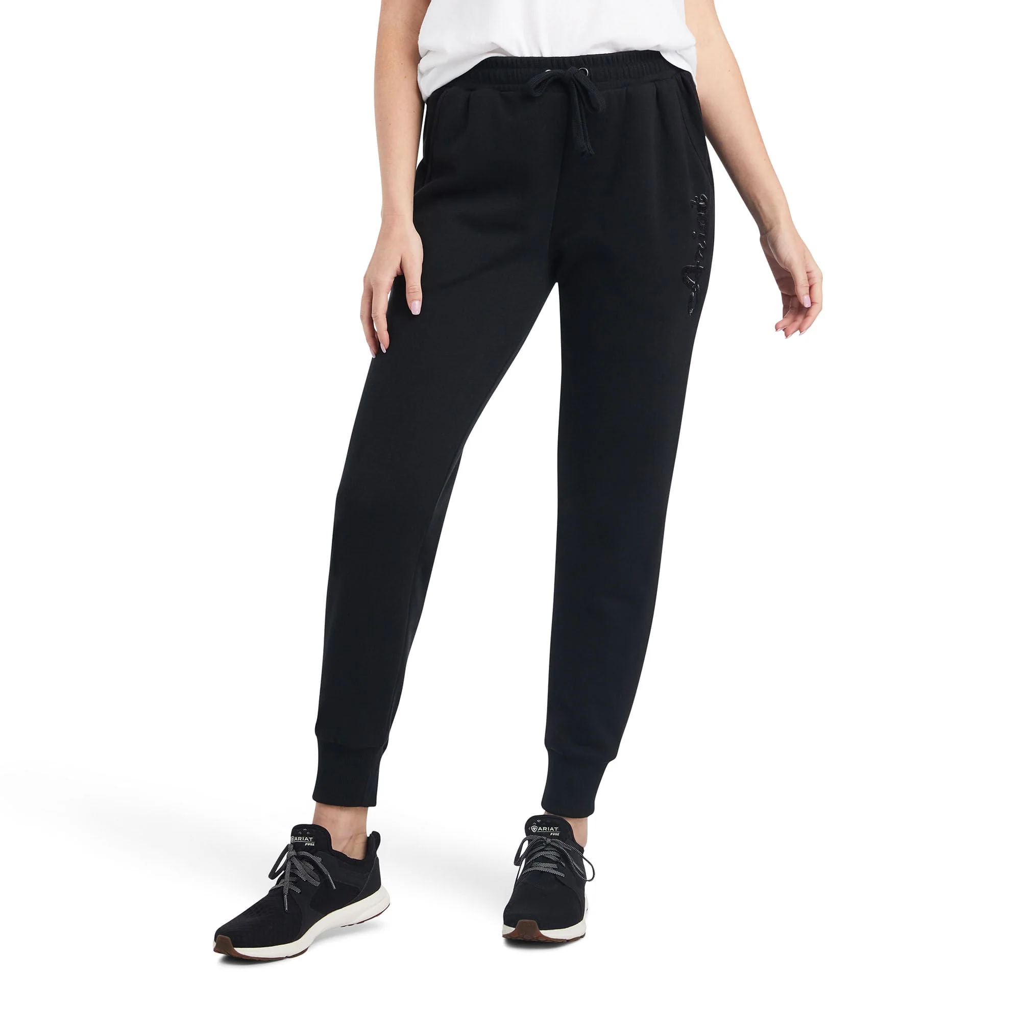 Ariat Women's Real Sweatpant Joggers, Black - Pet's Shop