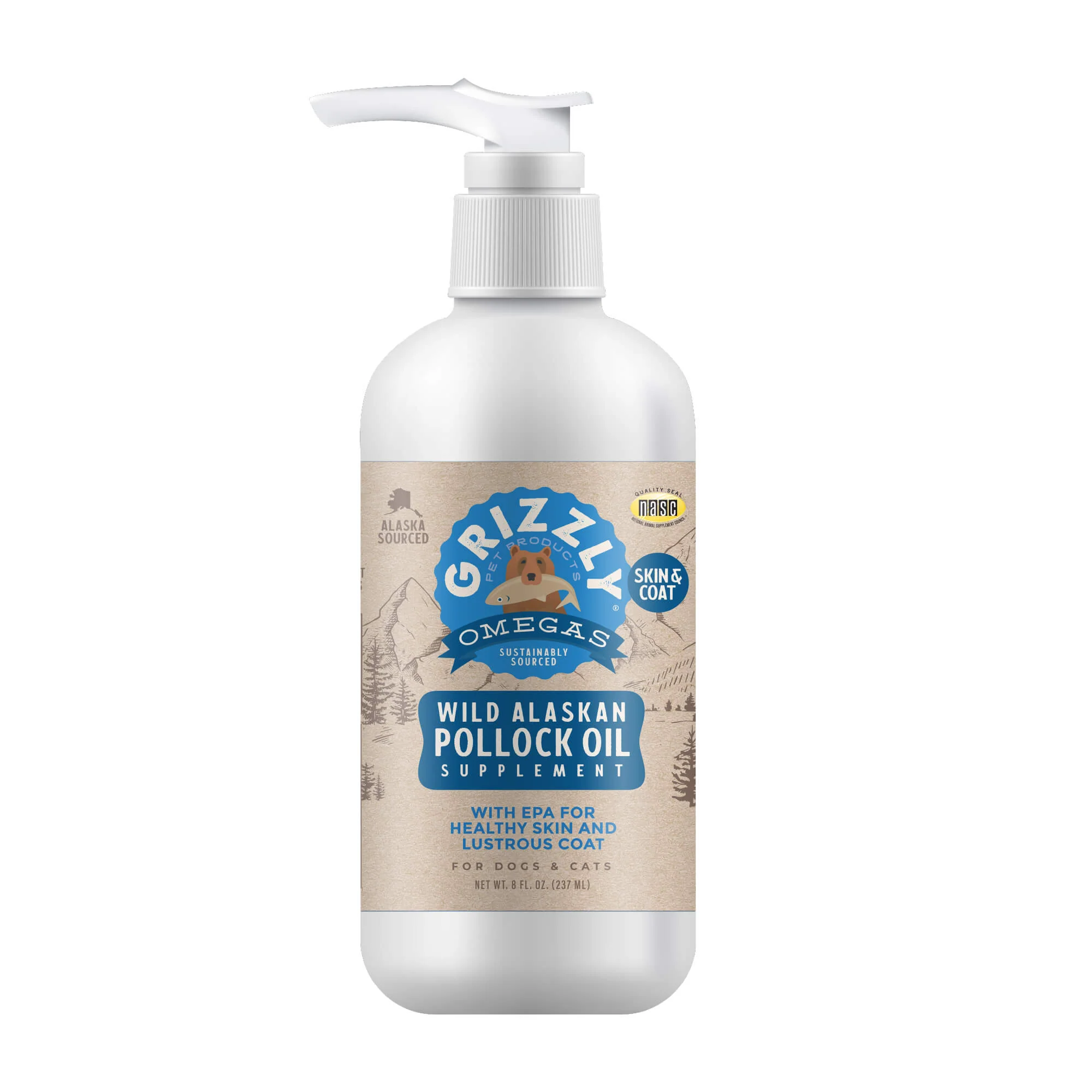 Grizzly Pollock Oil Dog Food Supplement - Pet's Shop