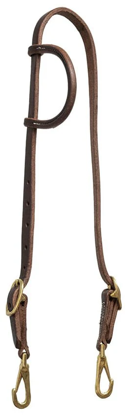 Poplar Head Saddlery Oiled Harness Leather One Ear Headstall with Easy-Change Snap Ends - Pet's Shop