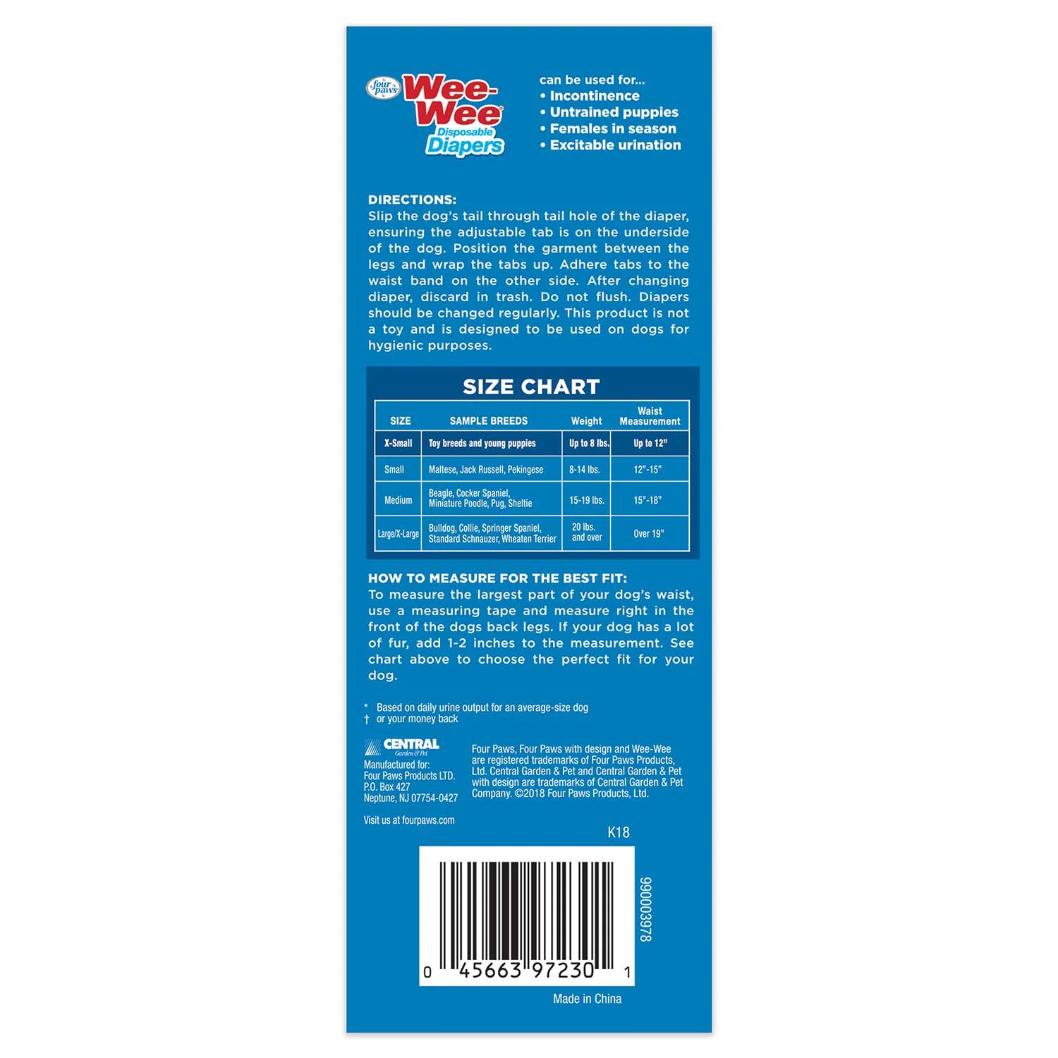 Wee-Wee Disposable Dog Diapers - Pet's Shop