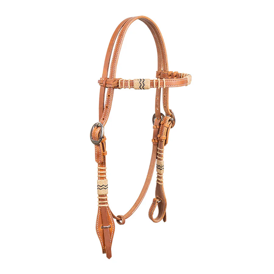 Harness and Rawhide Browband Leather Headstall - Pet's Shop