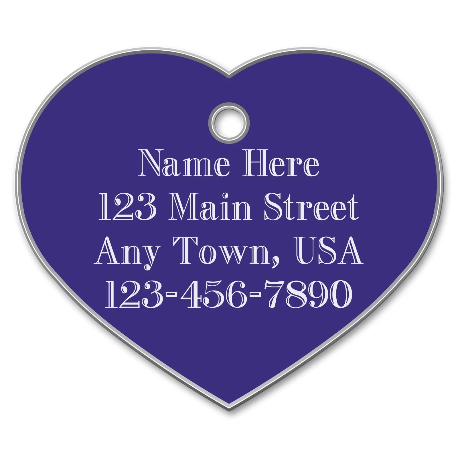 Large Heart Shaped Custom Personalized Dog Tags - Pet's Shop