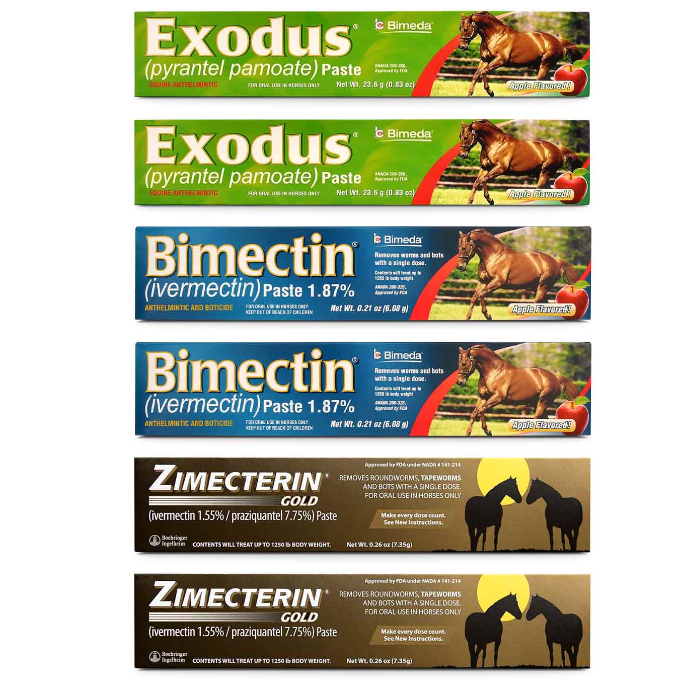 3-Way Horse Deworming Kit (6 Tubes Included) - Pet's Shop