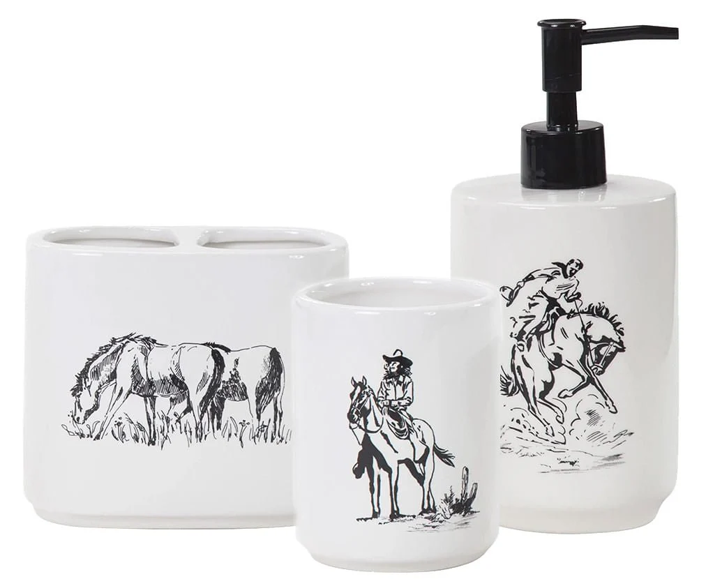 Ranch Life Countertop Bathroom 3 Piece Set - Pet's Shop