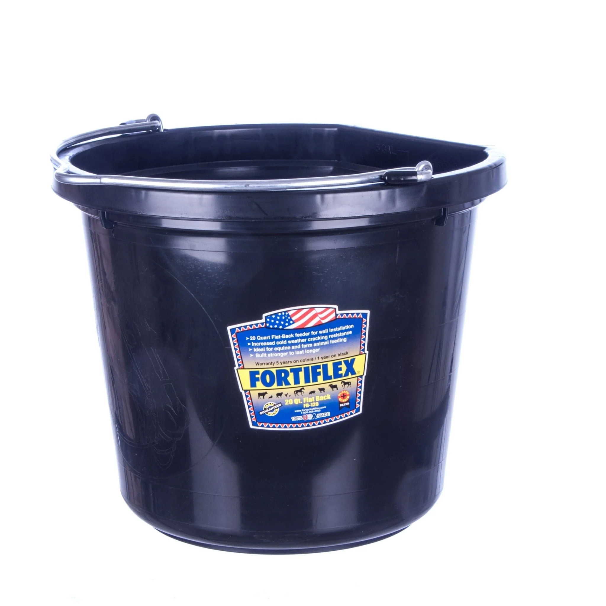 Fortiflex Flatback Buckets, Black - Pet's Shop