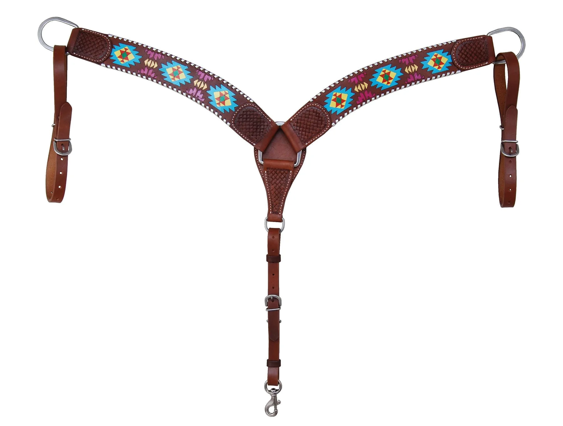 Rafter T Painted Aztec Contoured Breast Collar - Pet's Shop