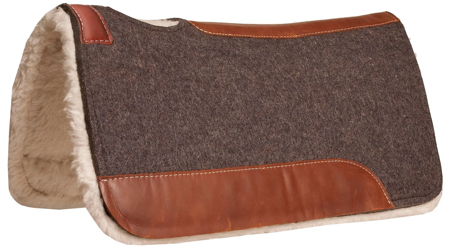 Blue Horse 100% Wool Contoured Saddle Pad with Fleece Bottom - Pet's Shop