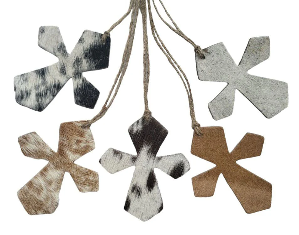 Cowhide Leather Christmas Ornament - Pet's Shop