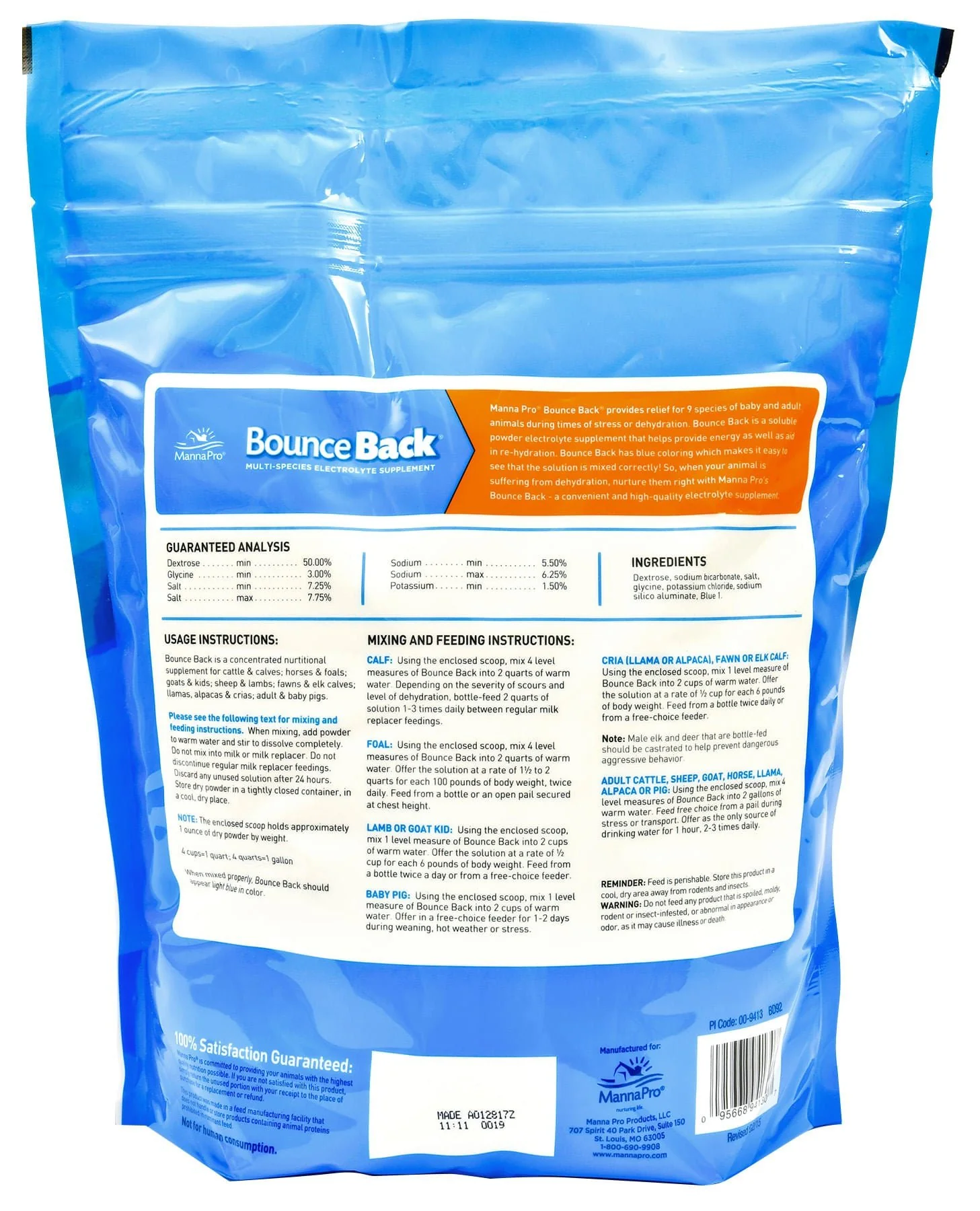 Bounce Back? Multi-Species Electrolyte Supplement - Pet's Shop