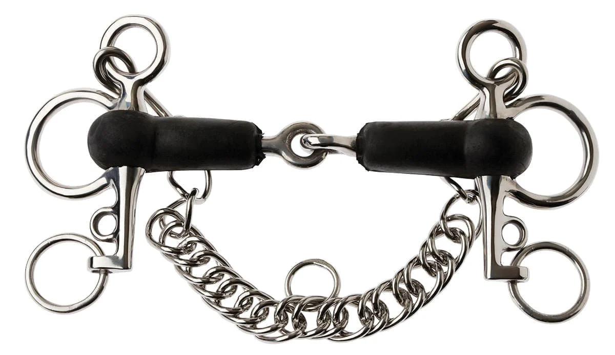Korsteel Rubber Mouth Pelham Snaffle Bit - Pet's Shop