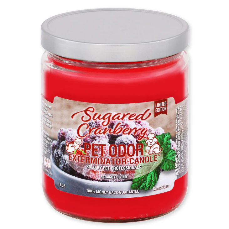 Pet Odor Exterminator Candle, Sugared Cranberry, 13 oz - Pet's Shop