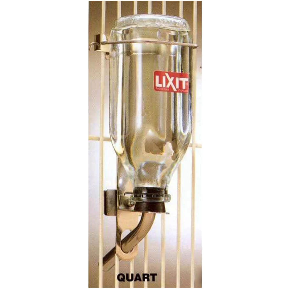 Lixit Glass Water Bottle, 32 oz with Tube - Pet's Shop