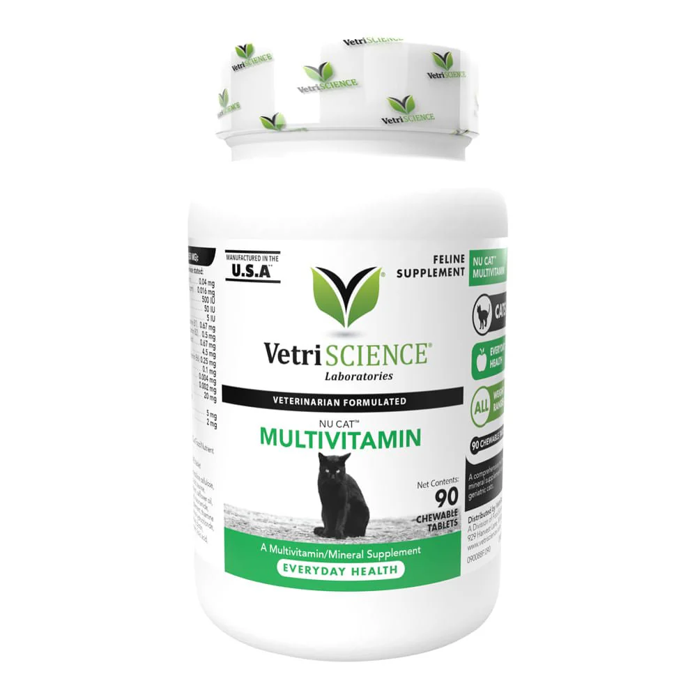 Nu Cat Multivitamin Formula for Cats, 90 Chewable Tablets - Pet's Shop