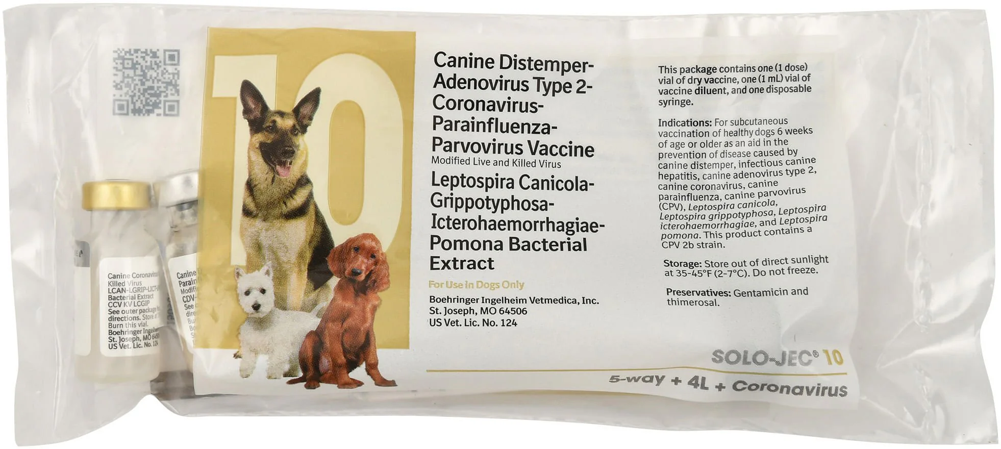 Solo-Jec 10 (10-Way Dog Vaccine), Single Dose - Pet's Shop