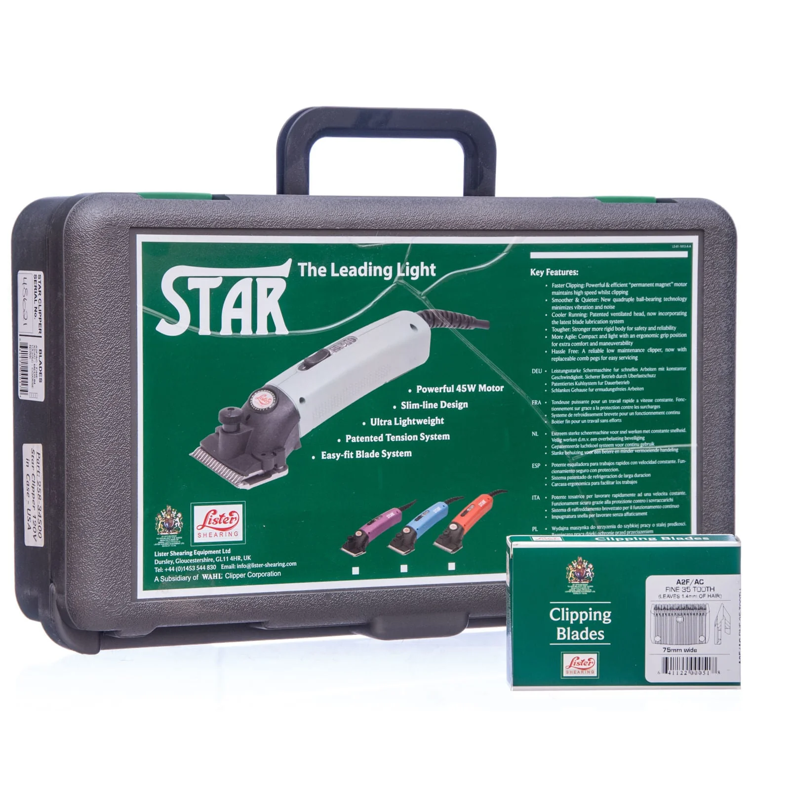 Lister Star Clipper Kit with Fine Blade Set - Pet's Shop