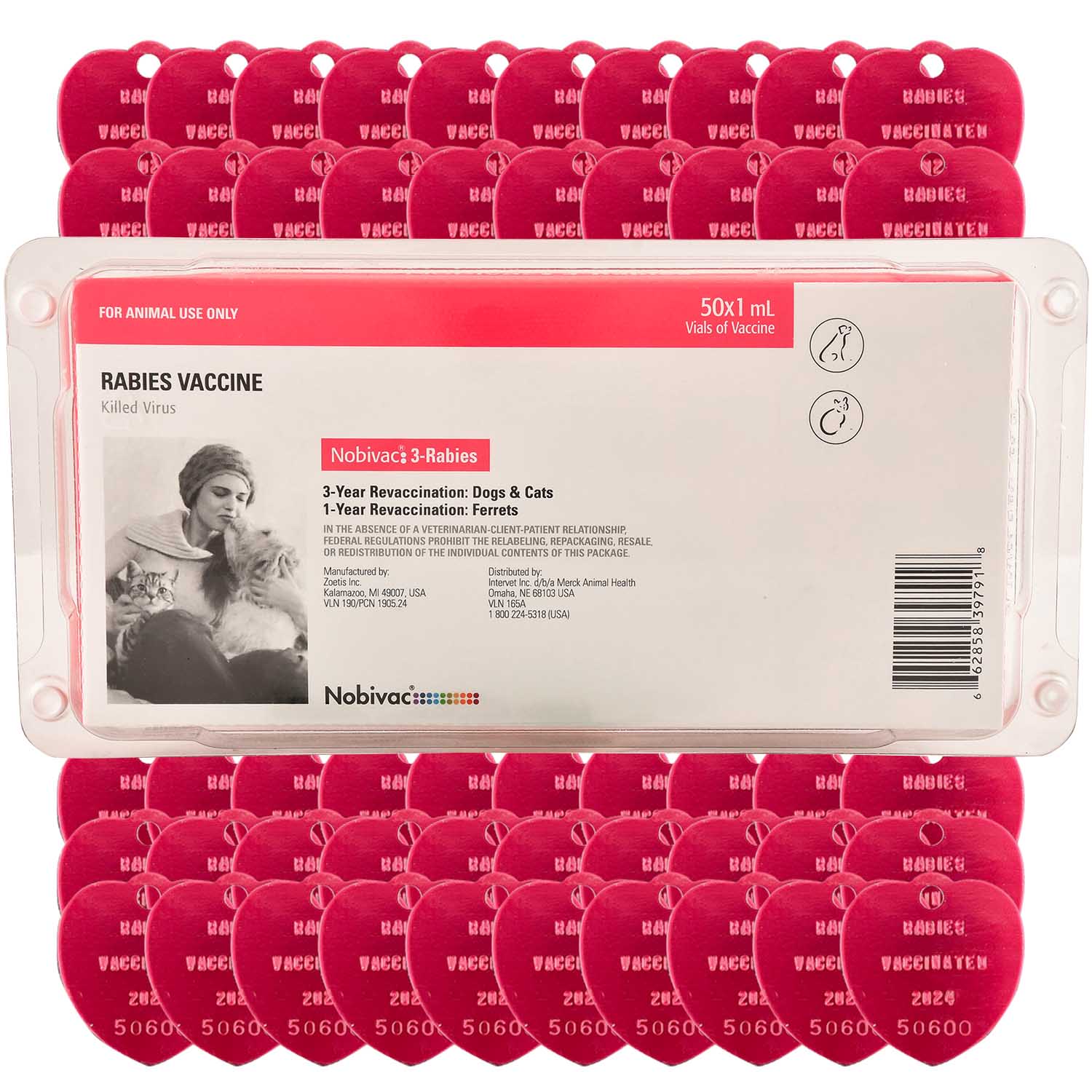 Nobivac 3 Rabies Vaccine Kit with Tags - Pet's Shop