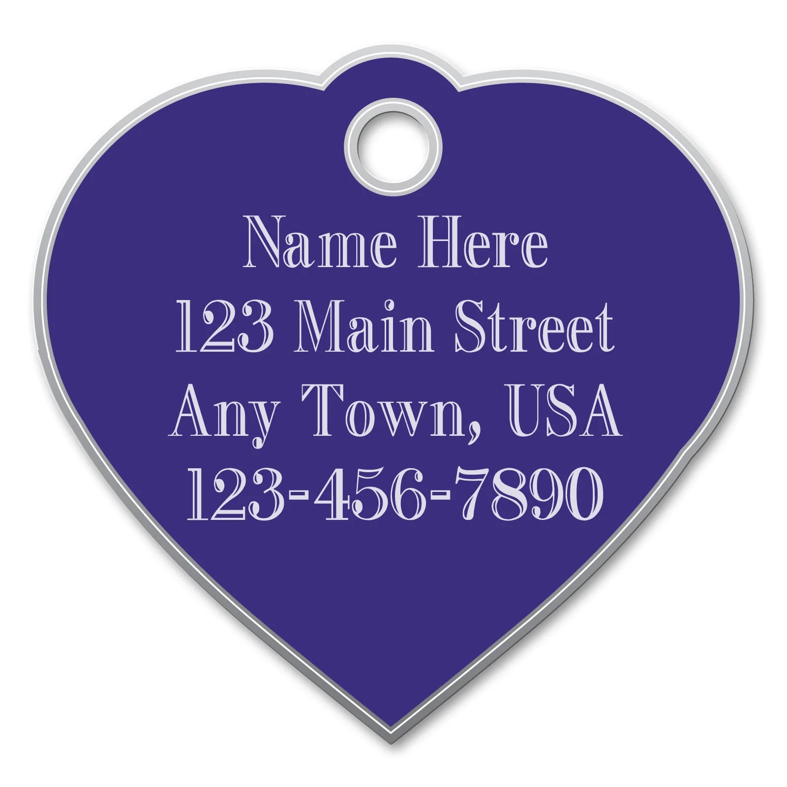 Small Heart Shaped Custom Personalized Dog Tags - Pet's Shop