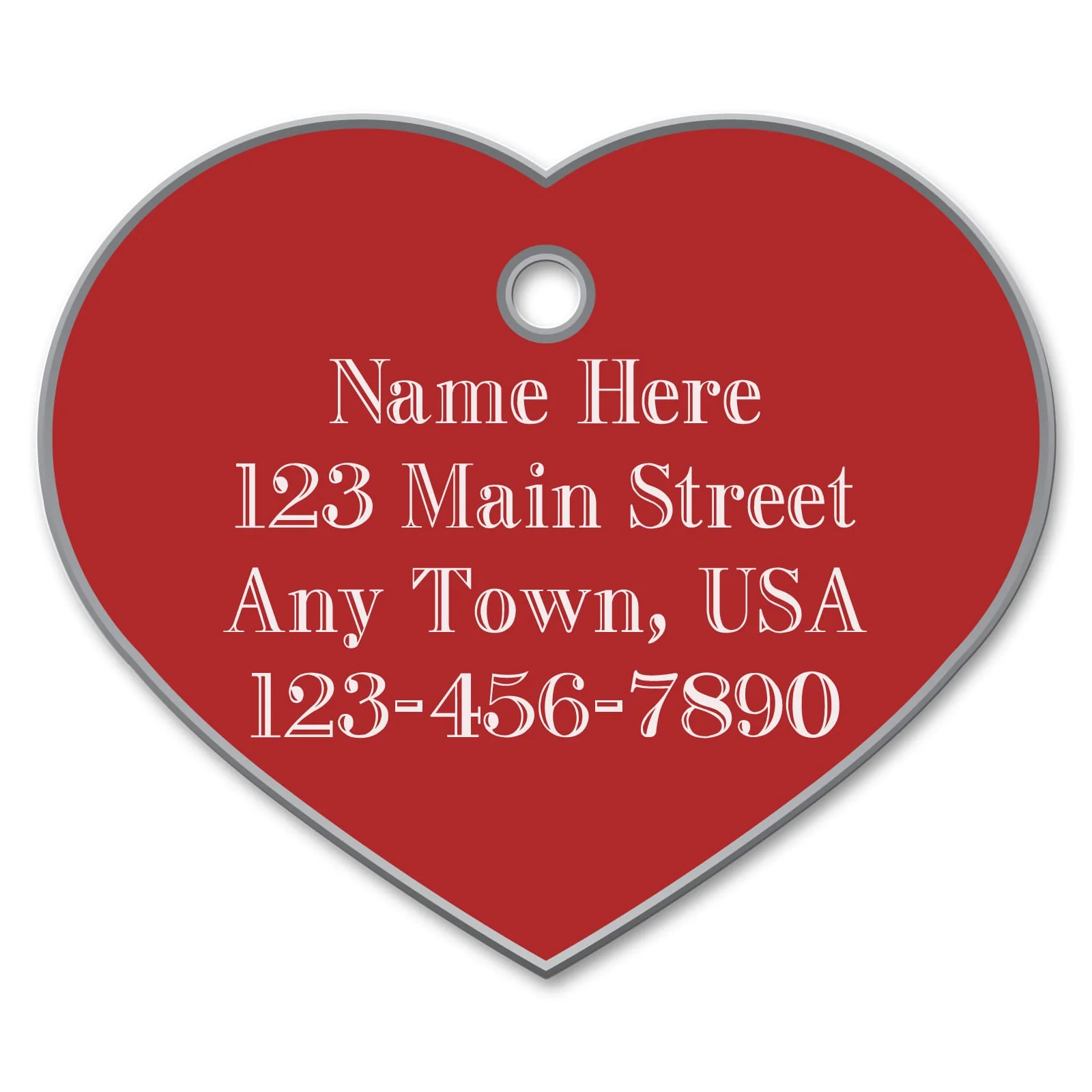 Large Heart Shaped Custom Personalized Dog Tags - Pet's Shop