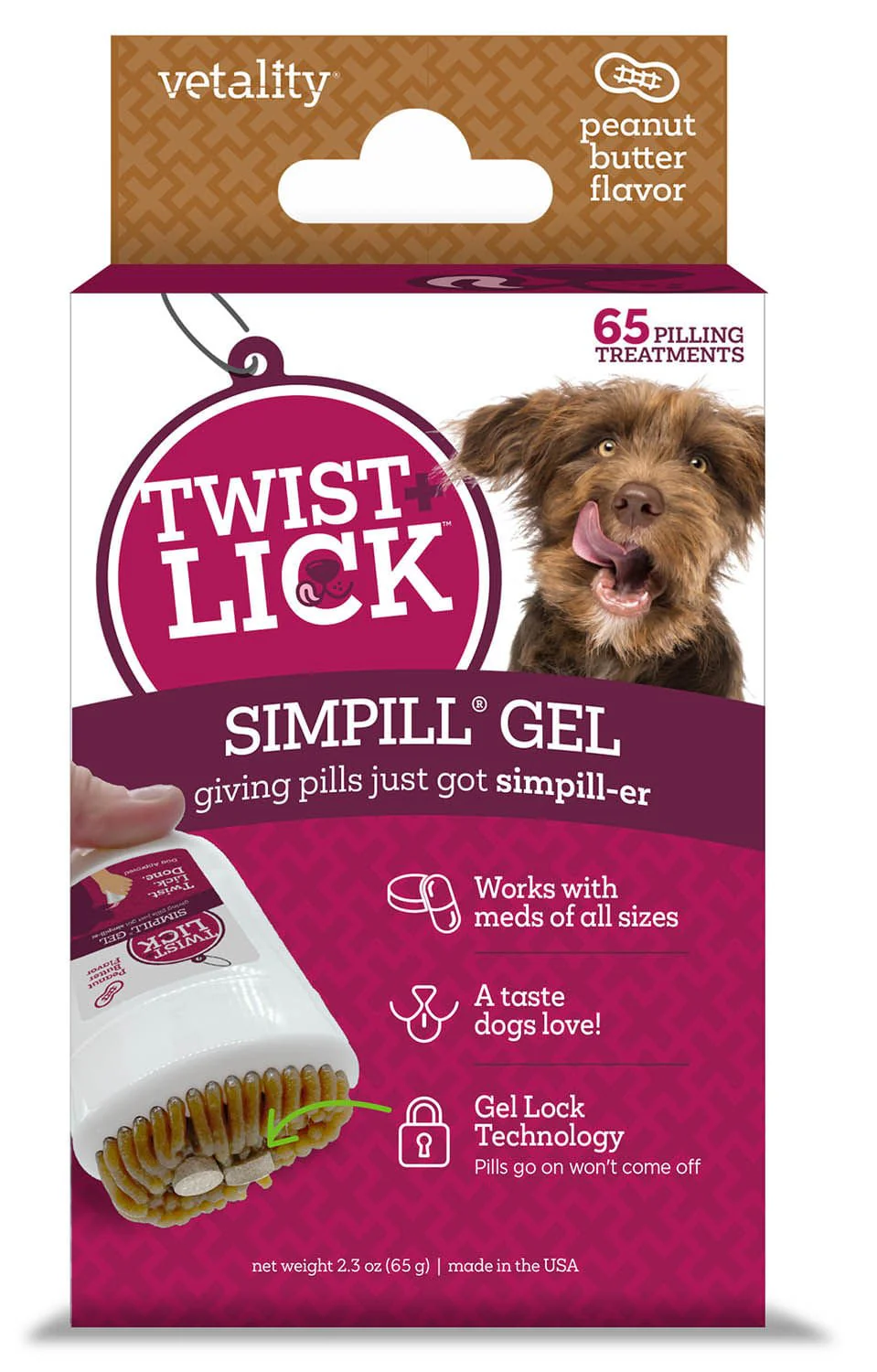 Twist & Lick SimPill, Peanut Butter Flavor - Pet's Shop