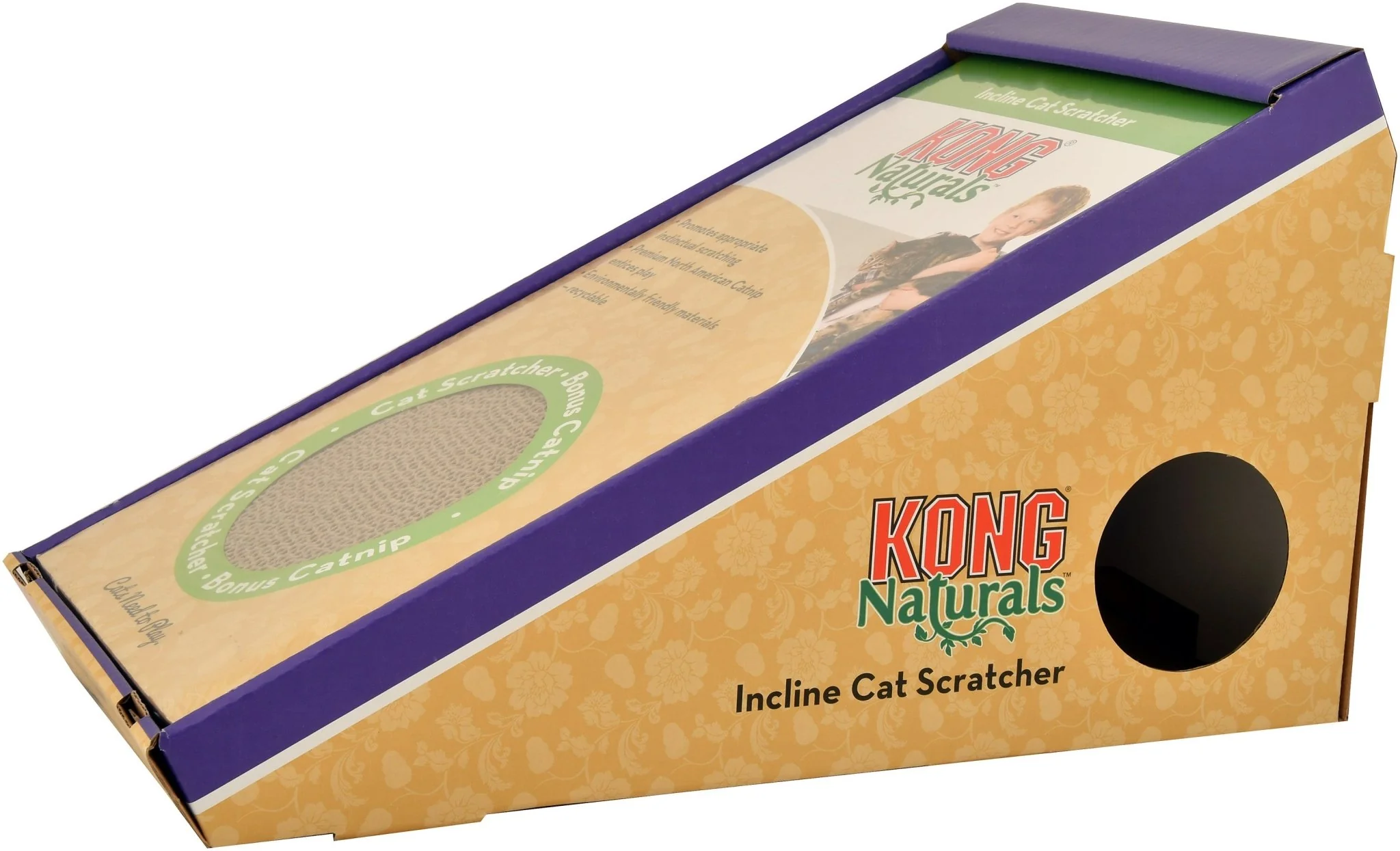 KONG Naturals Incline Scratcher with Toy - Pet's Shop