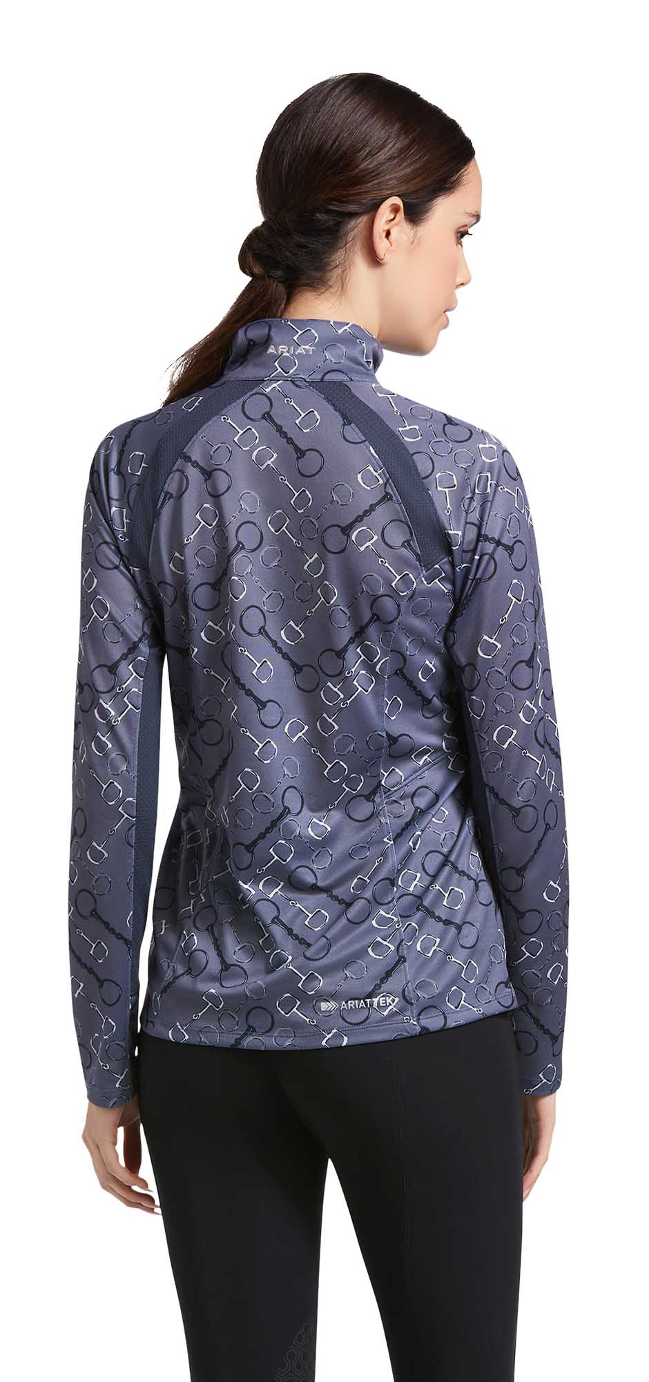 Ariat Women's Sunstopper 2.0 1/4 Zip Baselayer, Bit Print - Pet's Shop